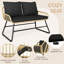 Patio Conversation Set with Cushions and Pillows-683389601
