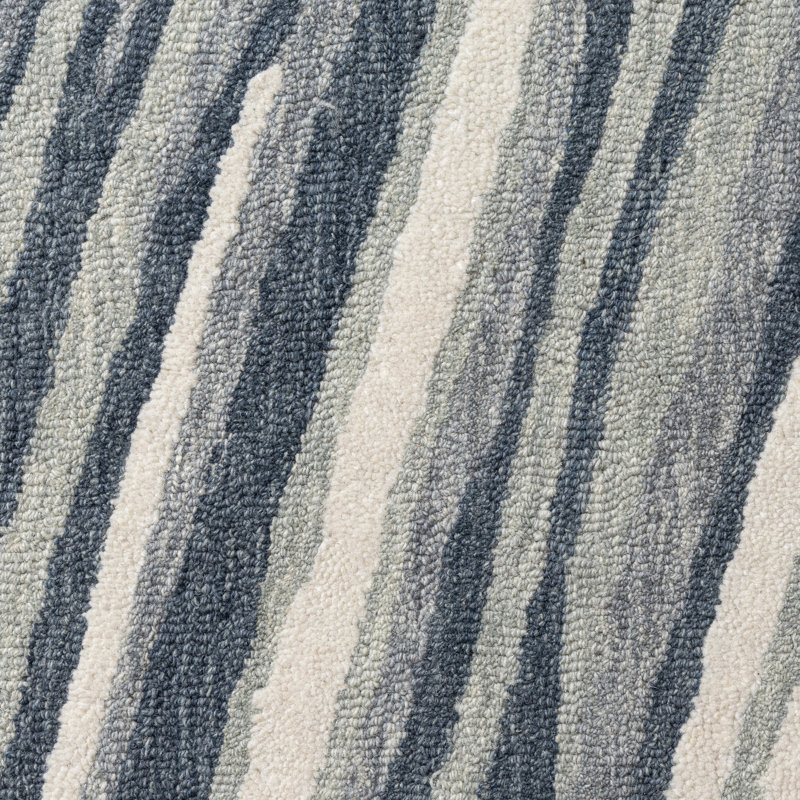Tapis d'intérieur contemporain en laine / coton touffeté à la main Tahoe, Rectangle 9 pi x 12 pi