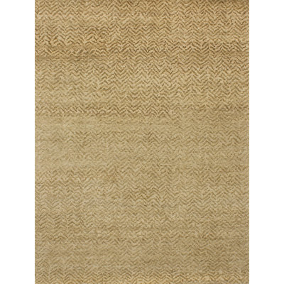 Hand Knotted Wool Chevron Indoor Rug