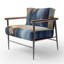 Fauteuil contemporain rembourré et tissu doré, tissu et époque IV-1142915053