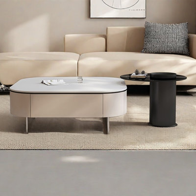 Table basse simple de style crème moderne
