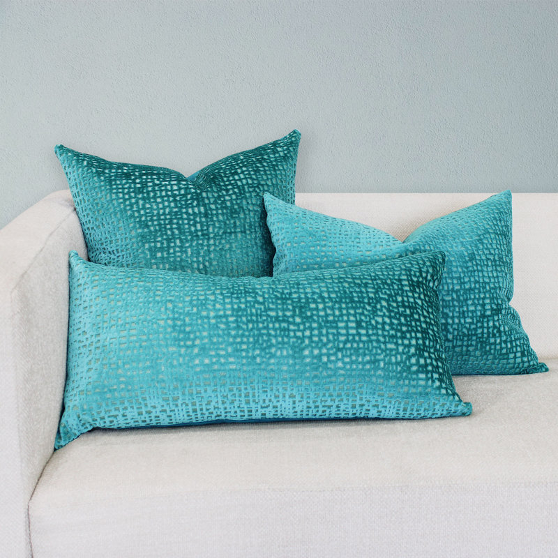 Monaly Rectangular Pillow Cover & Insert, Denim, 16" x 30"