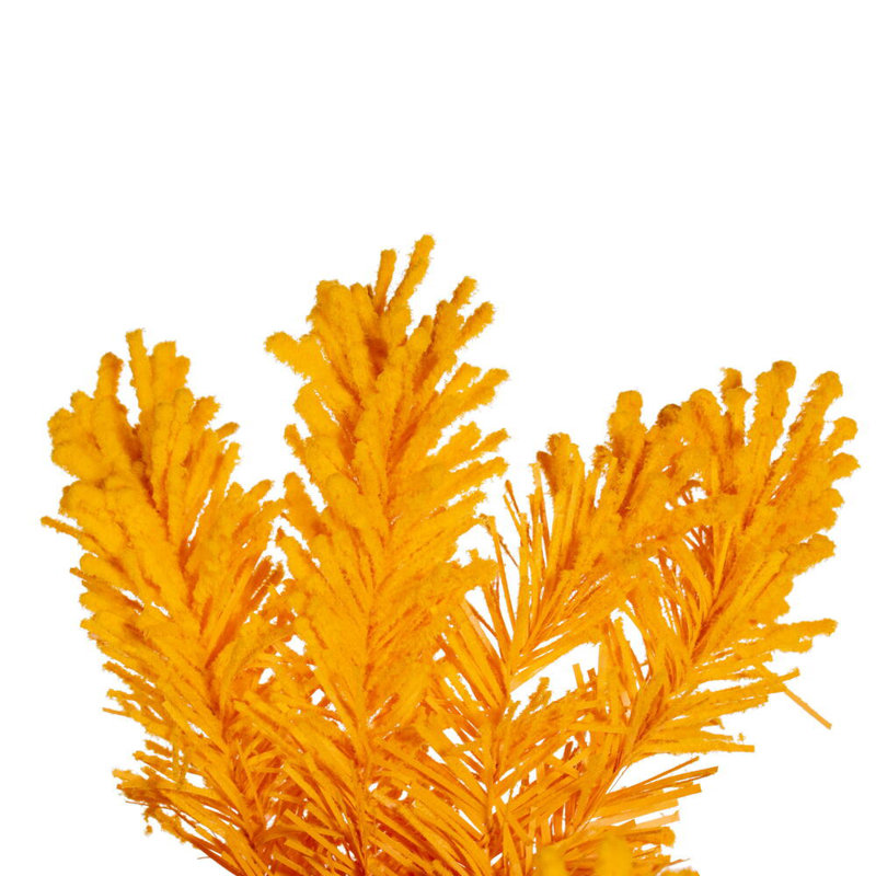 Latitude Run® 30" Flocked Yellow Artificial UnLit Wreath with 180 PVC Tips