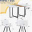 Ensemble de six pièces de table de salle à manger en MDF de style minimaliste moderne avec chaises en cuir de polyuréthane, convenant aux styles minimaliste moderne, nordique ou industriel.