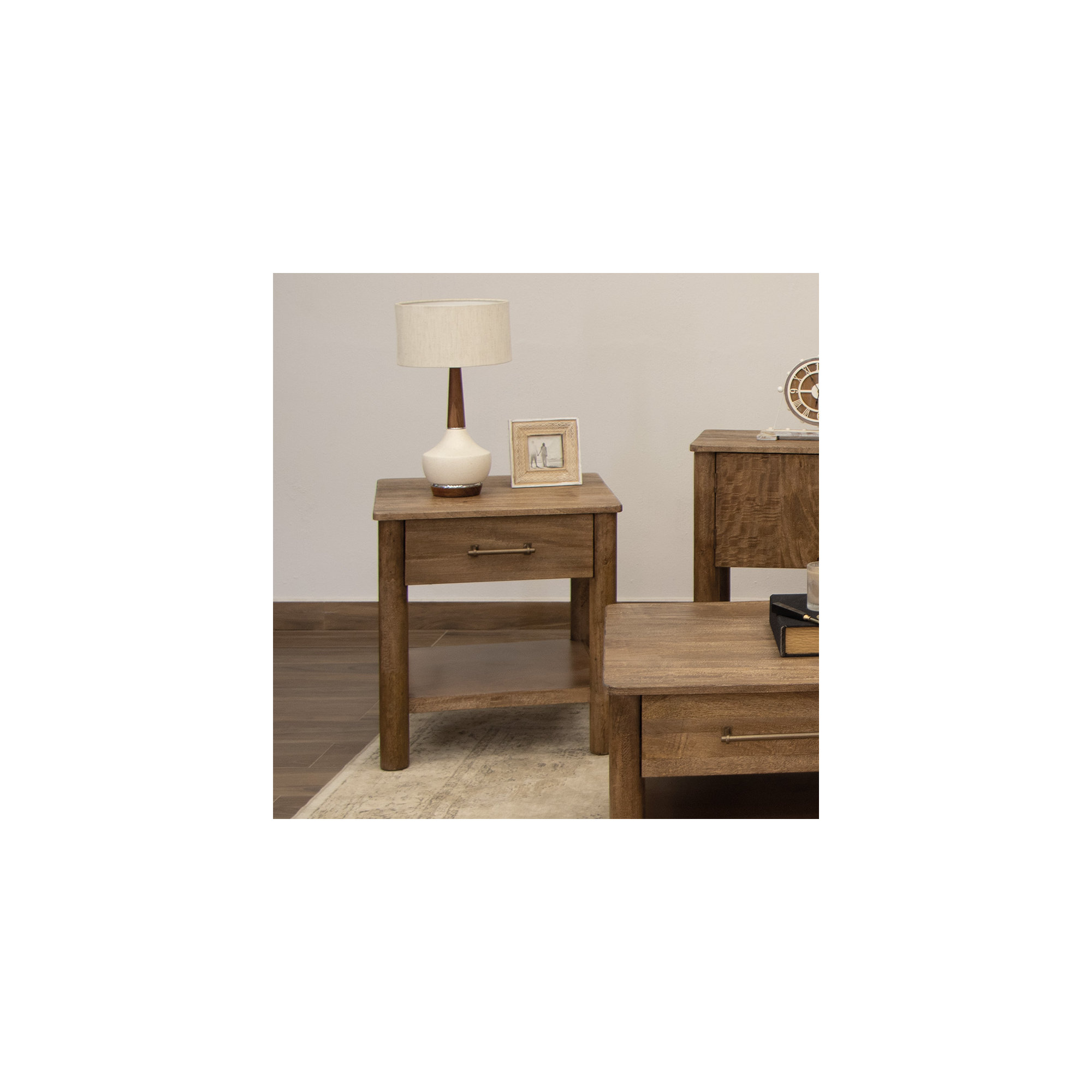 Quinn End Table With Storage, 25.5" H x 23.5" W x 23.5" D