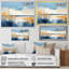 Bleu et jaune «Seaside Simplicity I» - Minimalisme côtier, impressions encadrées-879948078-879948054