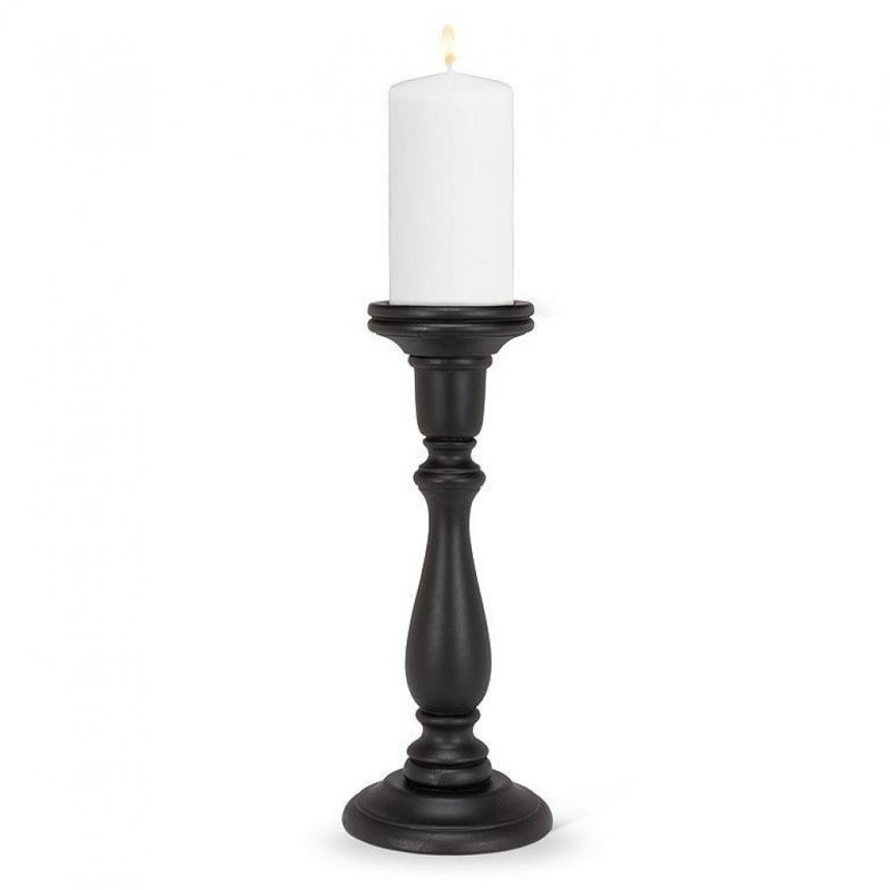Pilier de table, Noir, H 14,5 po x l 6 po x P 6 po