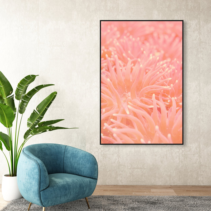 Deep Sea Flowers Print by Oliver Gal, 55"H x 37"W, Black Floater Frame