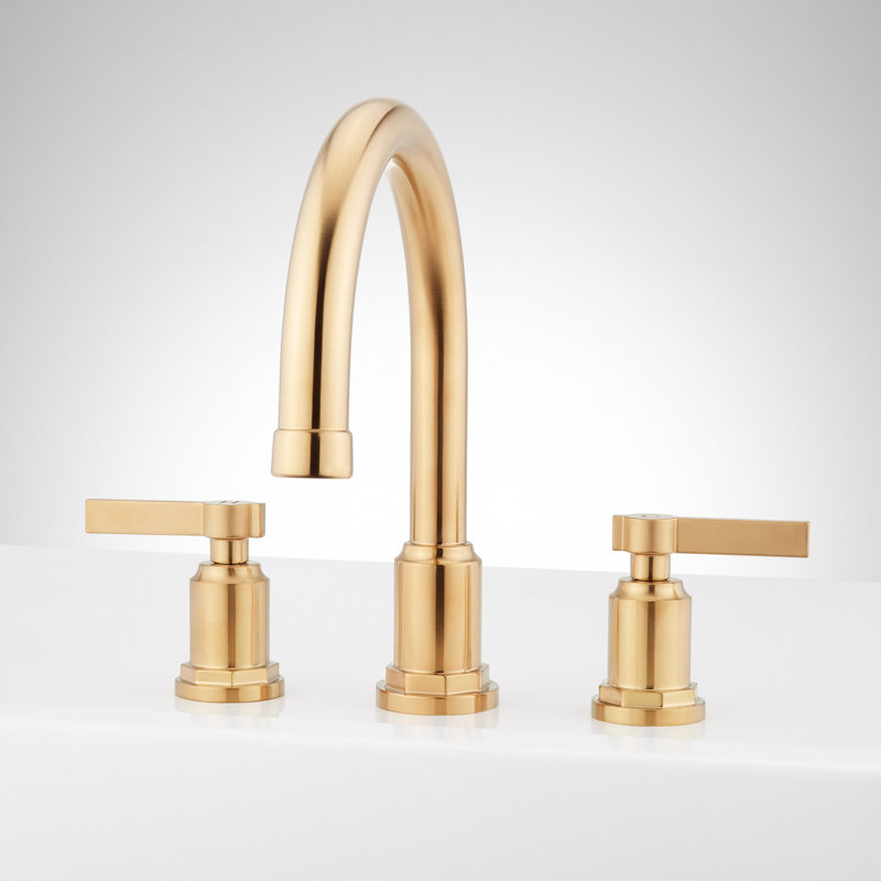 Greyfield Deck Mounted Roman Tub Filler Faucet - less Valve, Brushed Gold