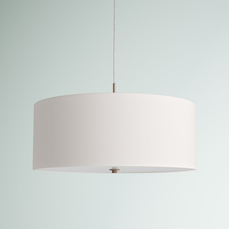 Lustre cylindrique à 3 lumières Arleen, Blanc