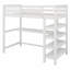 Lit mezzanine avec tablettes de rangement et bureau sous le lit-1634330862