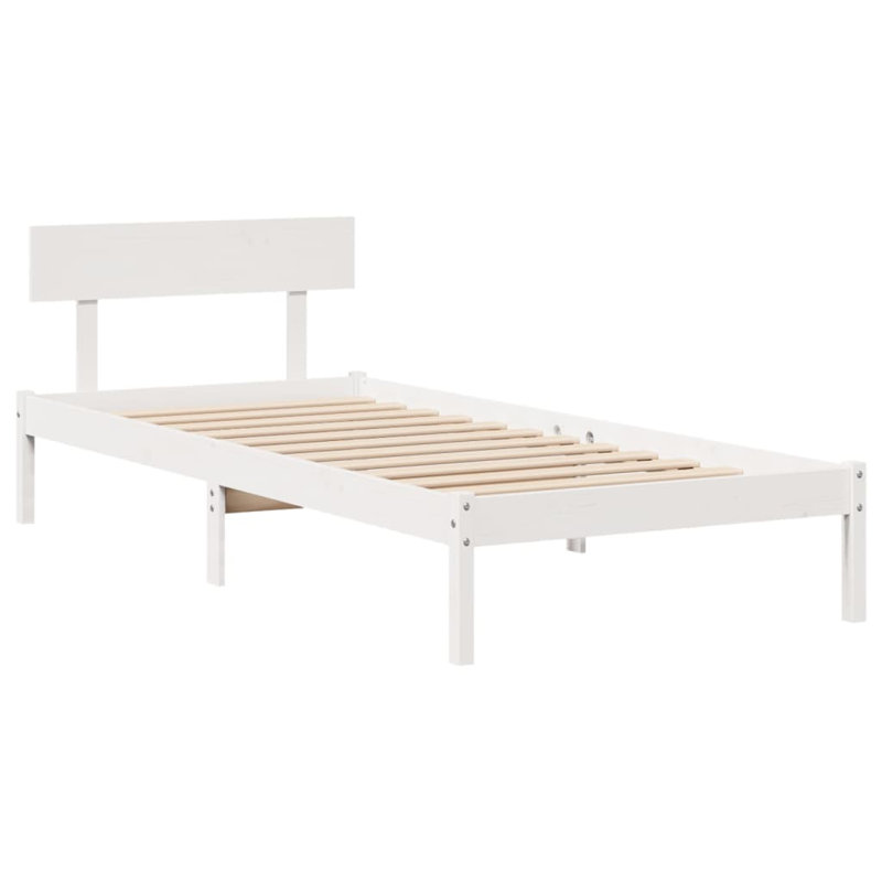 Clearfield Solid Wood Bed, White, 160 x 200cm