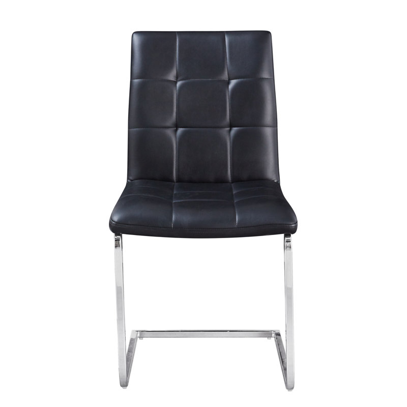 Jonasia 18'' H Tufted Upholstered Side Chair, Black