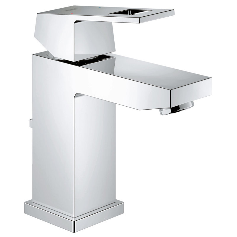 Chrome Brass Single Hole Bathroom Faucet with Drain Assembly