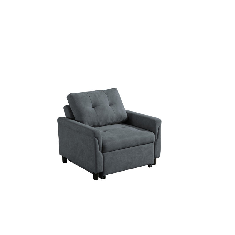Fauteuil convertible 35 po Hannah, Gris foncé