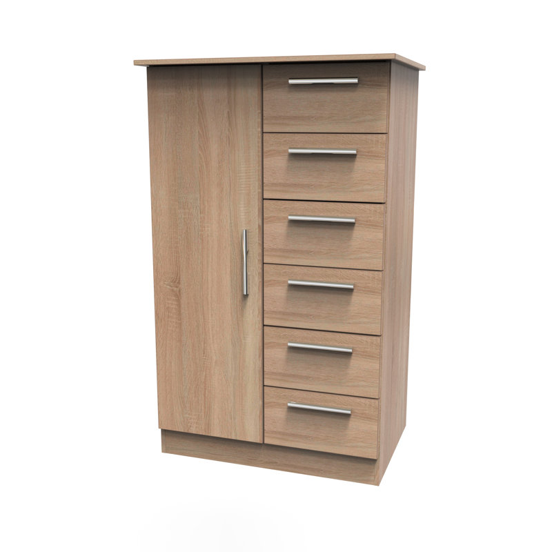 Bhaga Manufactured Wood Wardrobe, Black Matt