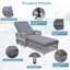 Chaise longue inclinable pour l'extérieur, fauteuil en osier avec accoudoirs, fauteuil inclinable réglable pour le patio avec coussins moelleux amovibles, chaise longue en rotin toutes saisons pour le bord de la piscine et le jardin-1428857683