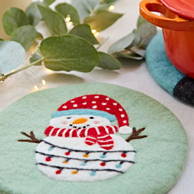 Felt Snowman Trivet