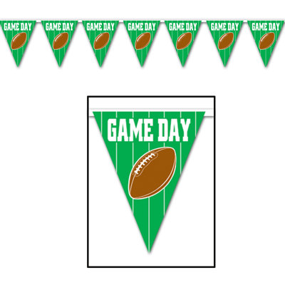 Bannière en flamme de football game day