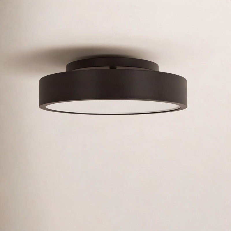 Radcliff rond semi-encastré, Fer vieilli, H 4 po x l 16 po x P 16 po
