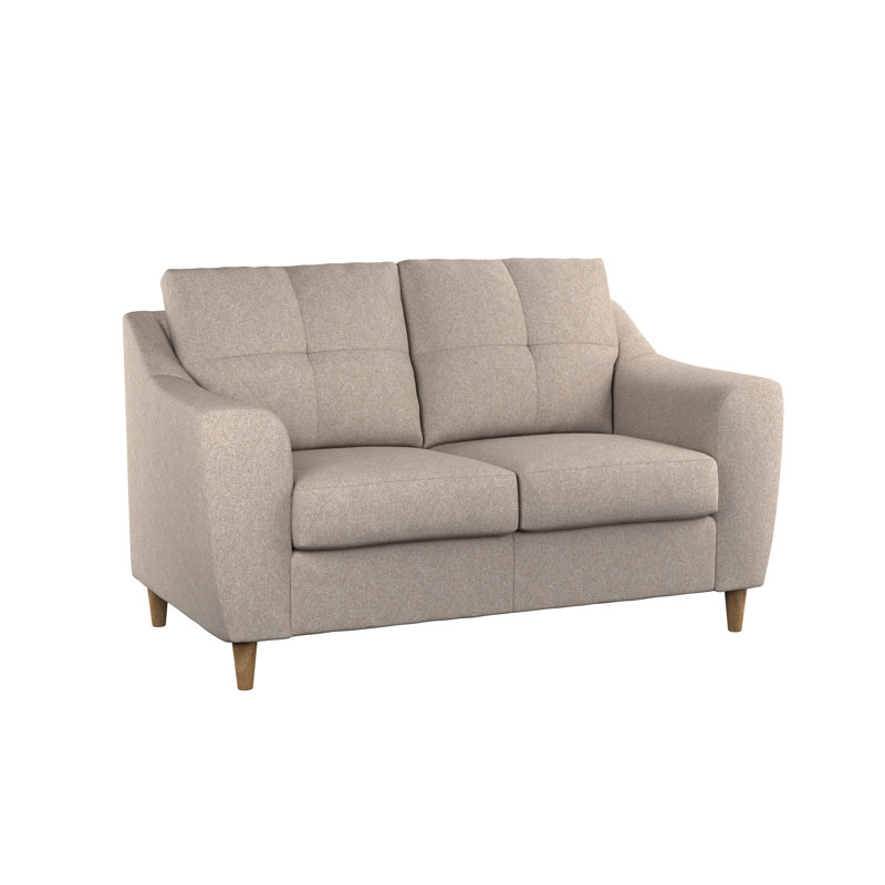 Espitia 2 Seater Polyester Tufted Sofa, 2, Oat
