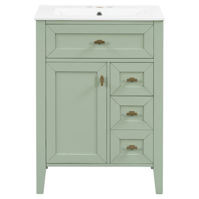 Roca 24" Modern Bathroom Vanity with Sink, Soft-Close Drawers