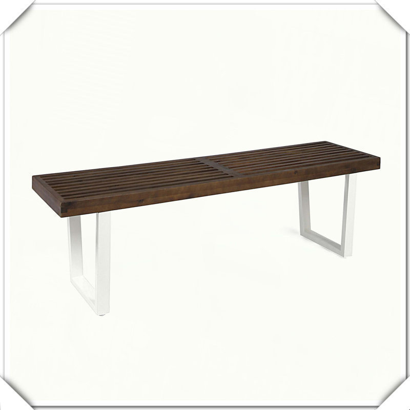 Banc de salle à manger moderne et contemporain, Brun, Blanc