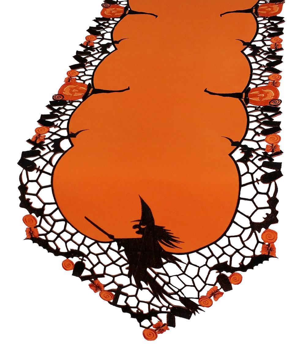 The Twillery Co.® Lapham Witch Cutwork Table Runner & Reviews | Wayfair