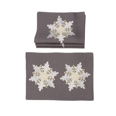 Récapitulatif de noël en flocons brodé 14 po Fritz