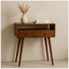 Mini console en bois massif de style nordique, 2 tiroirs, 1 fente ouverte