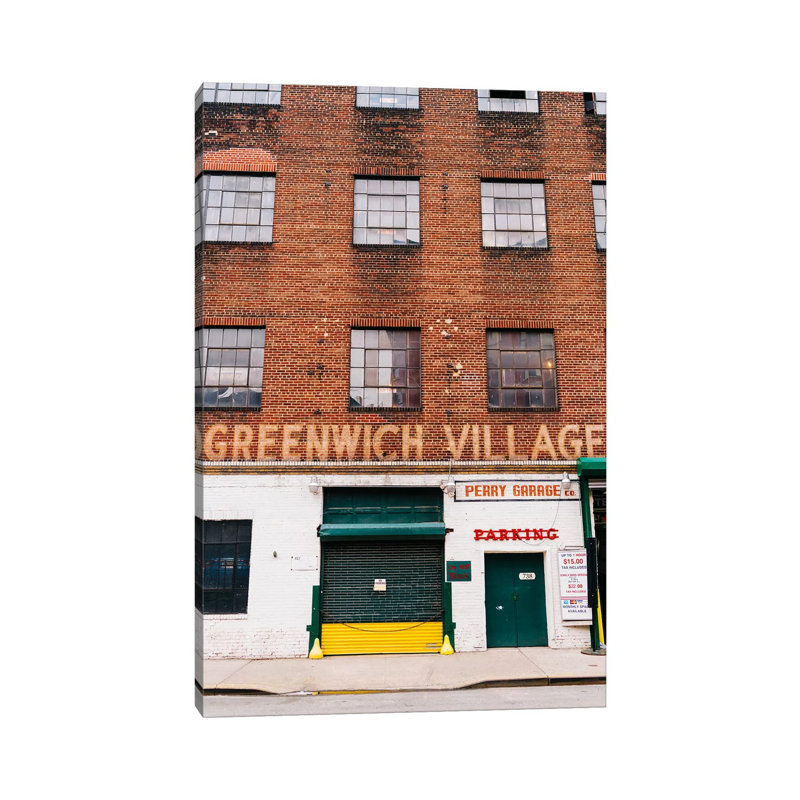 Greenwich Village Garage 1 Piece Wall Art on Canvas, 30.48cm H x 20.32cm W x 1.91cm D, Wrapped Canvas