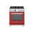 Bertazzoni 30" 4.6 Cubic Feet Smart Retro Dual Fuel Slide-In Range with 4 Burners-98878514-98878518