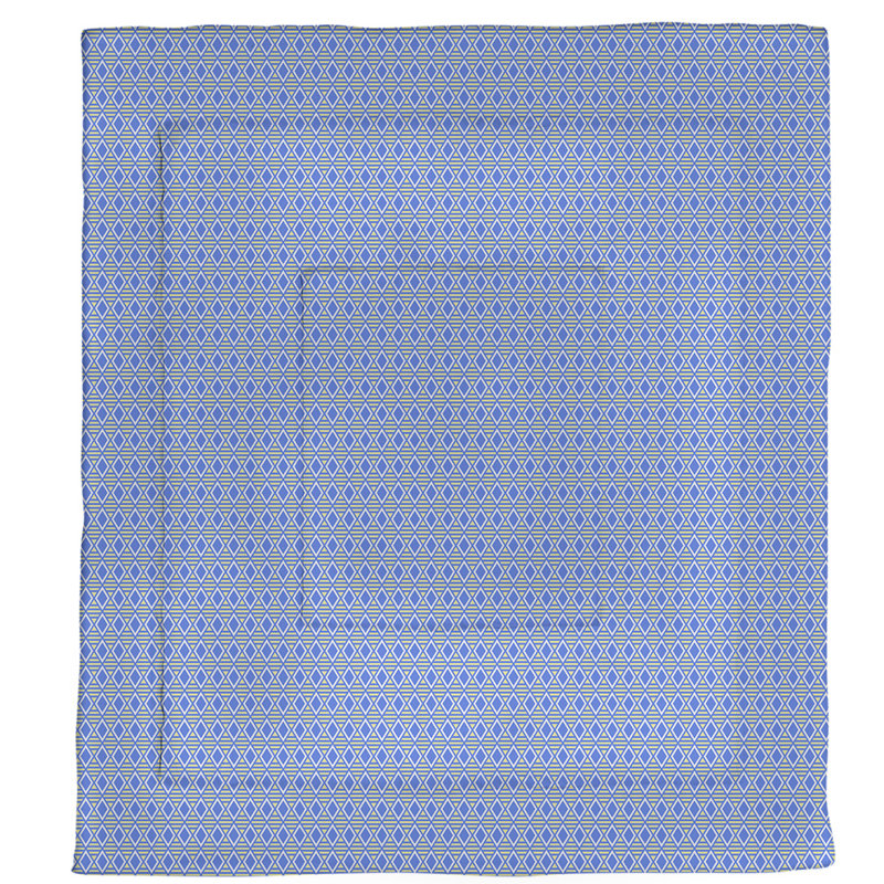 Édredon réversible simple Katelyn Elizabeth, Édredon très grand, Bleu / Jaune