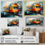 Train Fragmented Rhythm - Transportation Canvas Wall Art-1426727230-1426727231