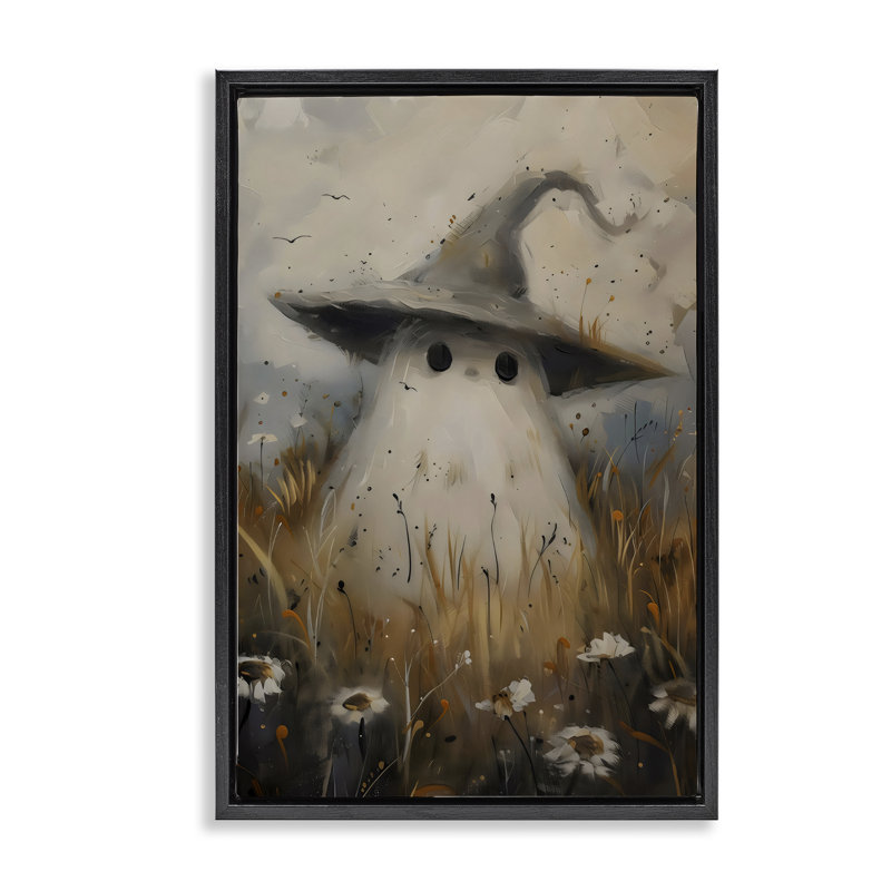 Cadre fantaisiste mignon dans un champ, design par Arlington Prints, Cadre flottant noir de jais, H 25 po x l 17 po