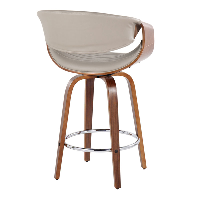 Contemporary Counter Stool, Brun / Argenté, Gris