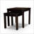 2-Piece Eucalyptus Nesting Table Set, Espresso