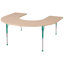 Table d'activité 60 "x 66" en forme de T avec pieds réglables-538156476-580520426-592723504