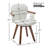 Karez 21.2" W Faux Leather Swivel Modern Dining Chair-301842001