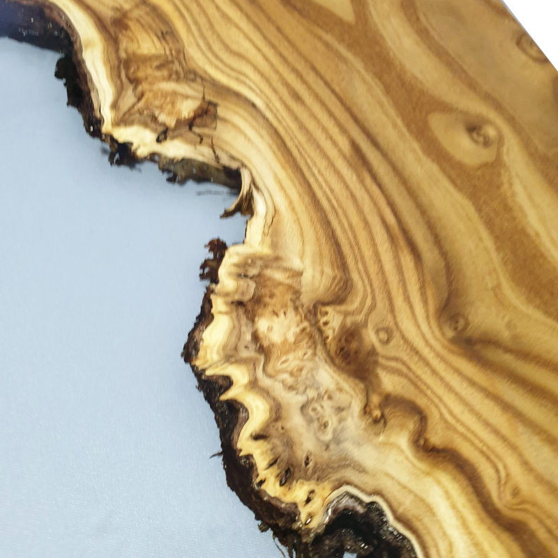 Handmade Rustic Landscape & Nature Wall Decor on Solid Wood, Semi Opaque Frosted White