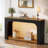 Farmhouse Led Console Table, Wooden Foyer Entry Table, Narrow Long Vintage Sofa Table Behind Sofa-116046215