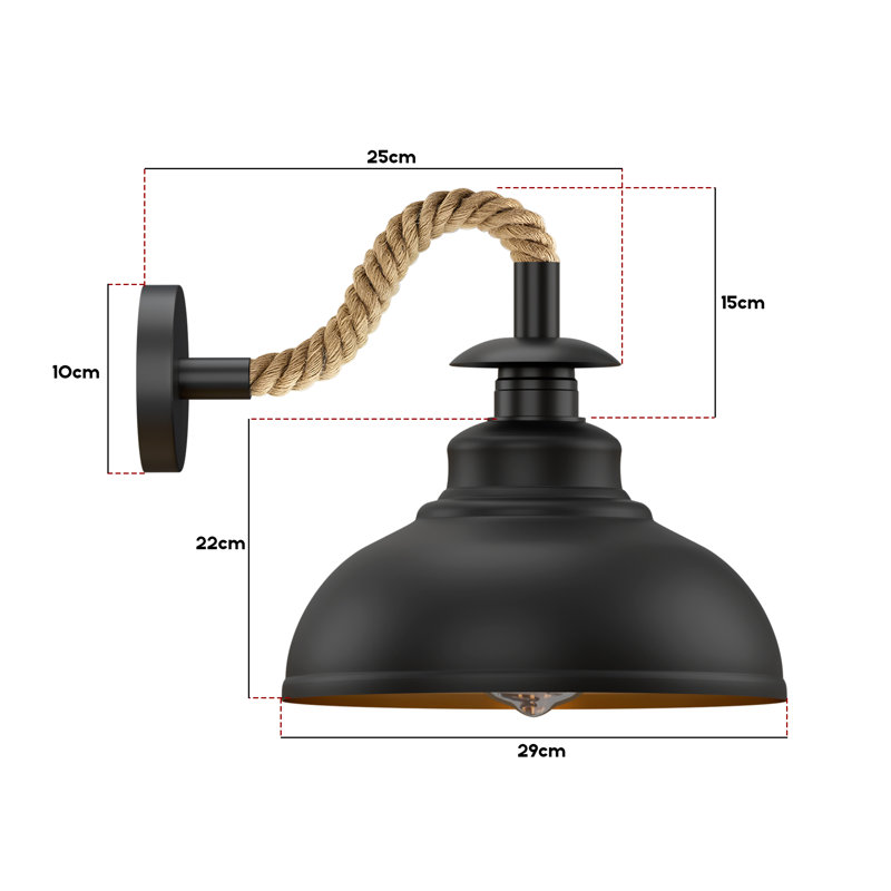 Mairead Armed Sconce, Yes, Black Gold Inner