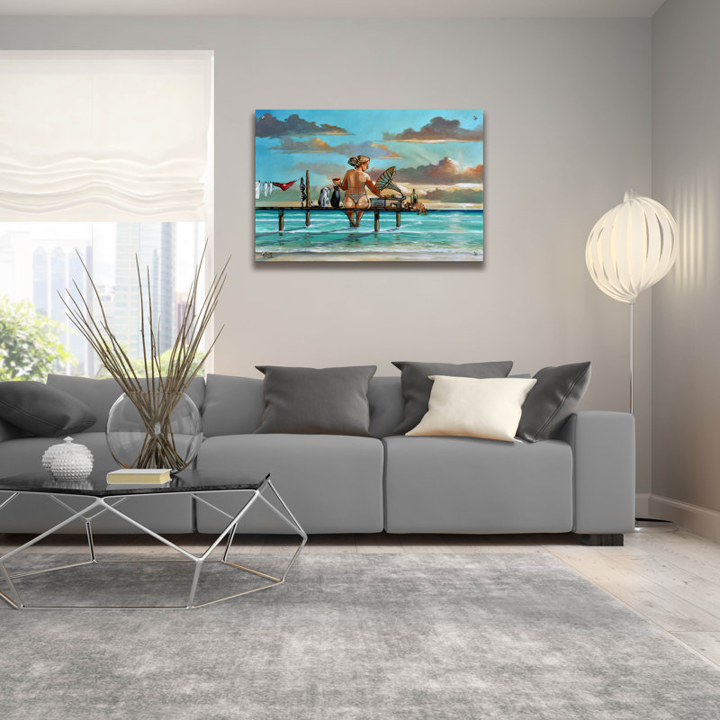  «Summer Song» par Ronald West, art mural en verre acrylique, 36 po x 24 po, H 24 po x l 36 po