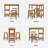 Wasima 2 - Person Solid Wood Solid Wood Top Four Leg Dining Set