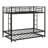 Metal Twin Over Twin Bunk Bed With Trundle, Ladder And Safety Guardrails-201891527