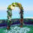 55.1'' W x 15'' D Iron Arbor in Green