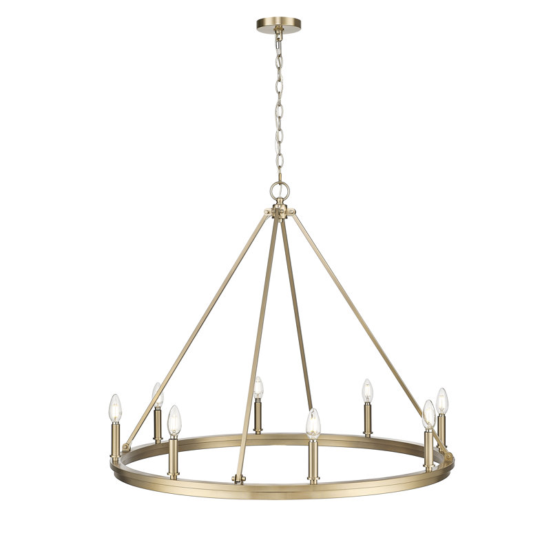Millennium Lighting Carruth Light Chandelier Ceiling Light in Modern Gold, 8, 37" H x 36" W x 36" D