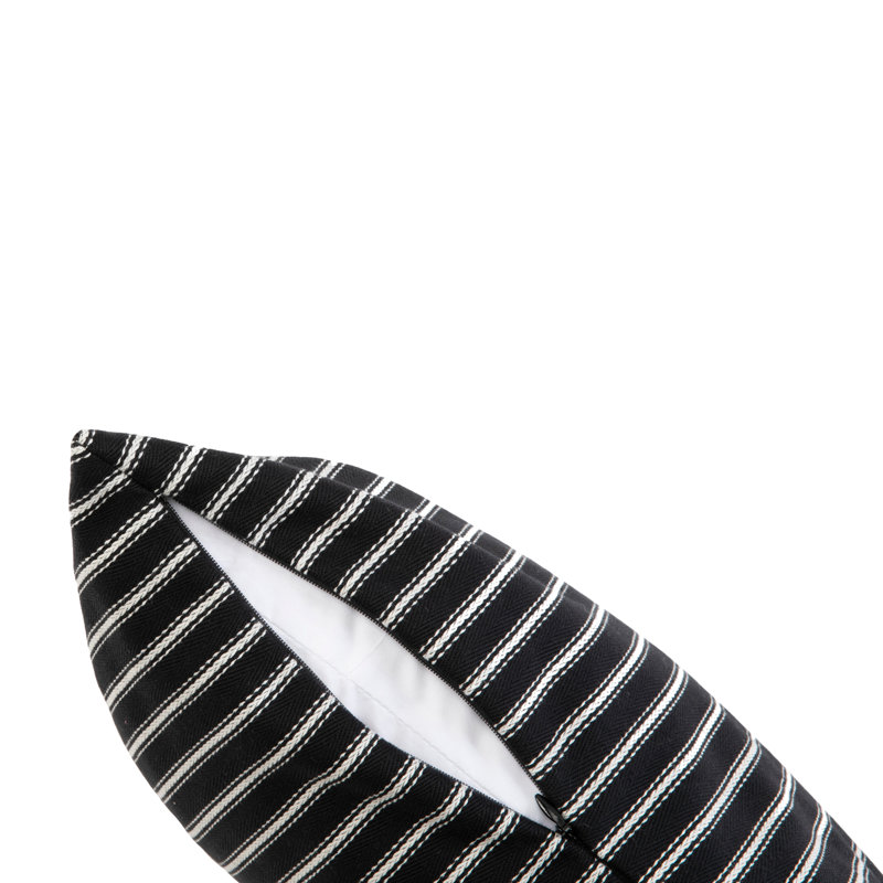 Coussin Ronan, Noir, 14 po x 36 po
