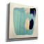  «Teal Swipe 1» par Emma Caroline, art mural sur toile, 18 po x 18 po