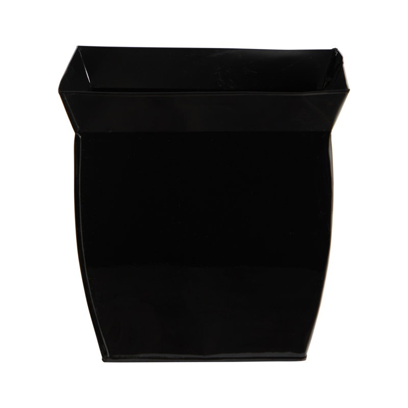 Metal Pot Planter, 11.5" H x 11.75" W x 11.75" D, Black